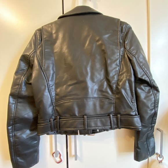 Zara FAUX LEATHER BIKER JACKET - Picture 5 of 5